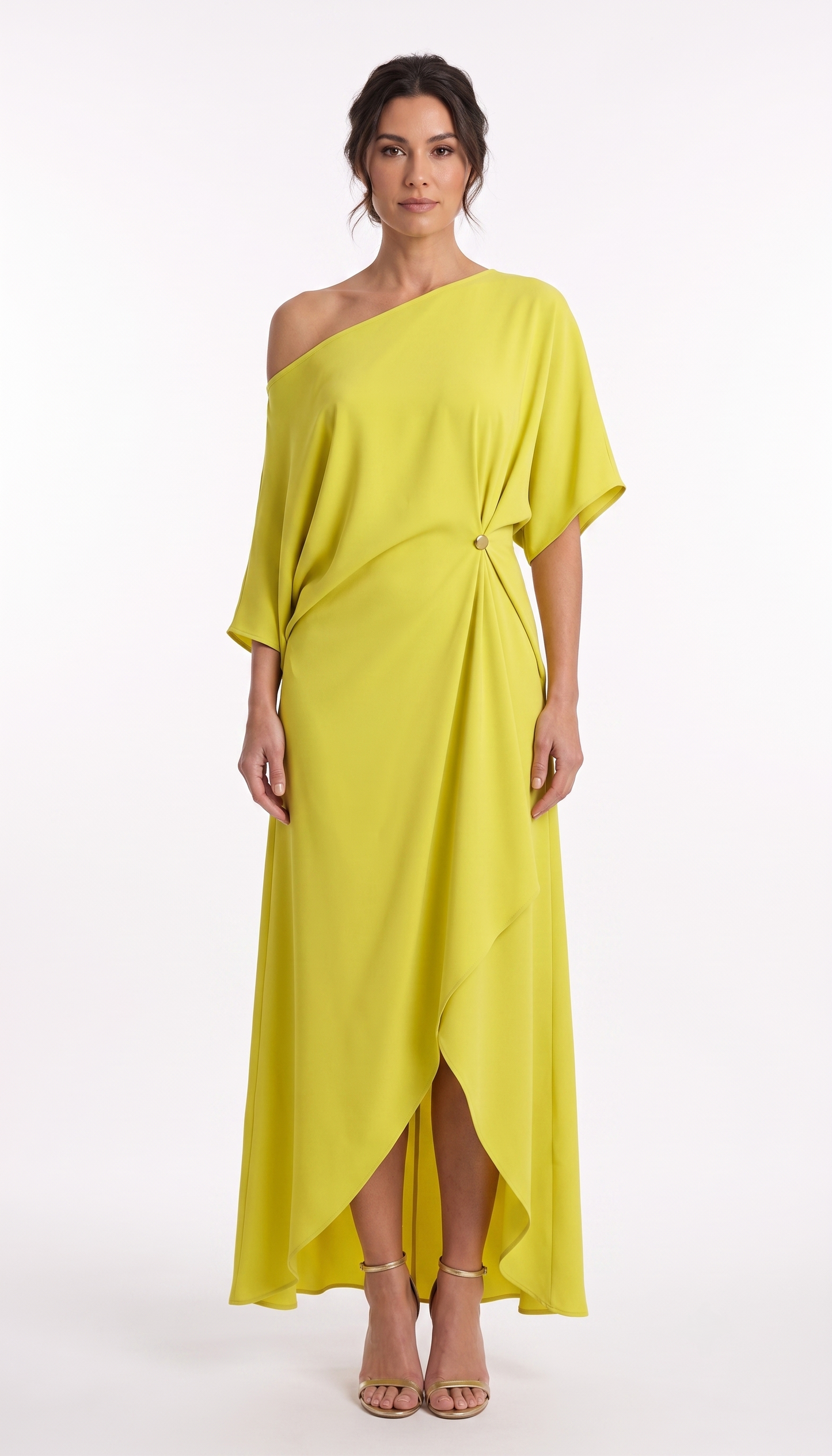 Asymmetric Cascade Dress