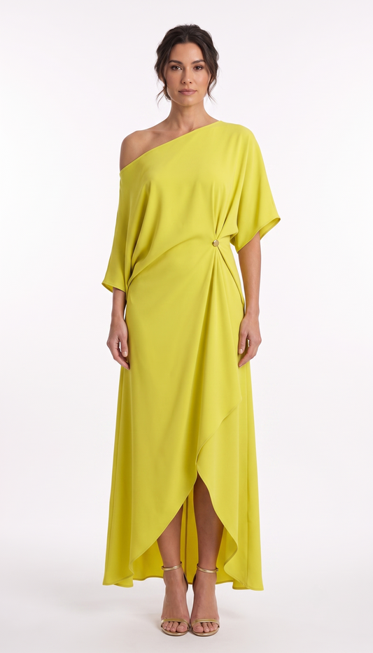 Asymmetric Cascade Dress