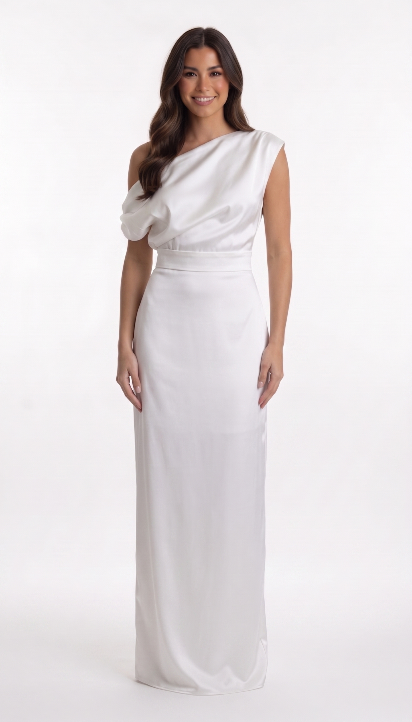 One-Shoulder Asymmetric Maxi Dress