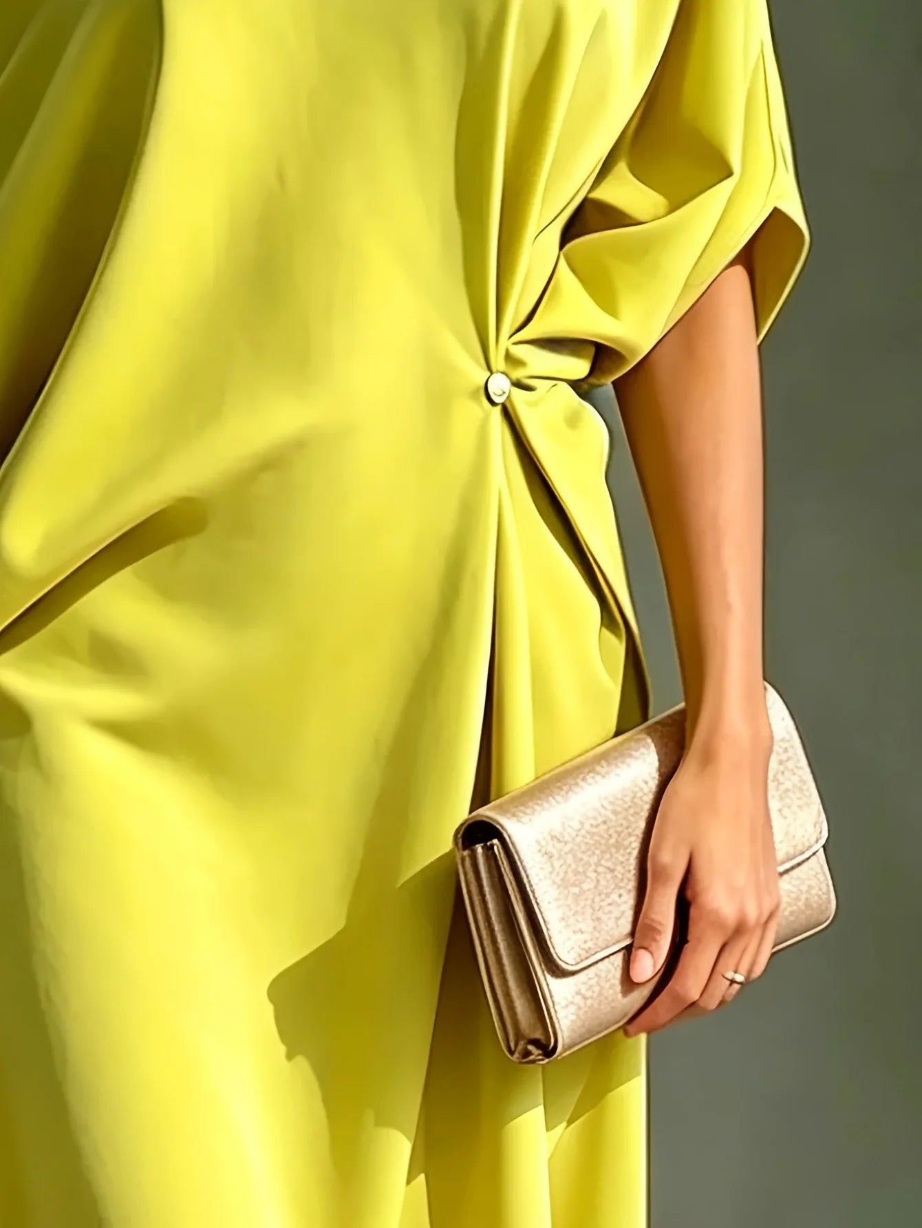 Asymmetric Cascade Dress