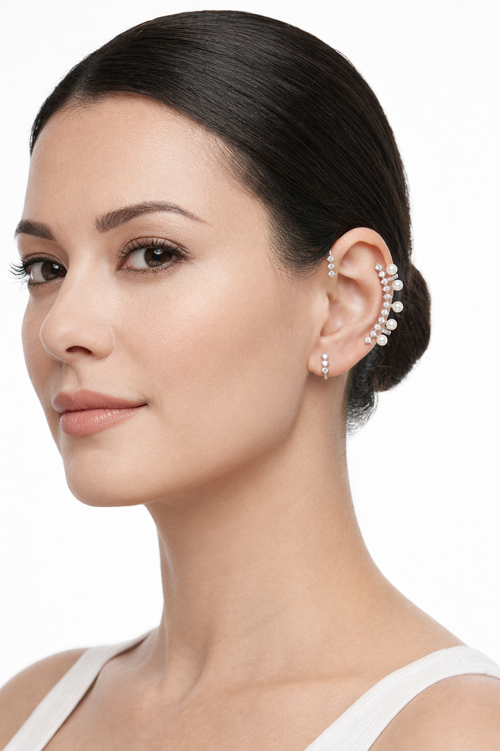 Pearl Cascade Ear Clip (No Piercing)